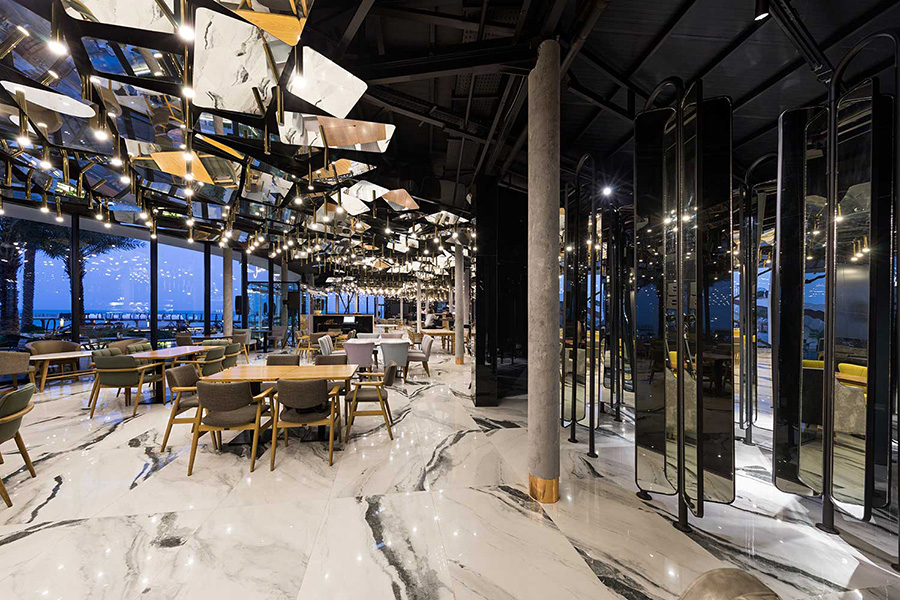 طراحی داخلی رستوران هوک لانژ