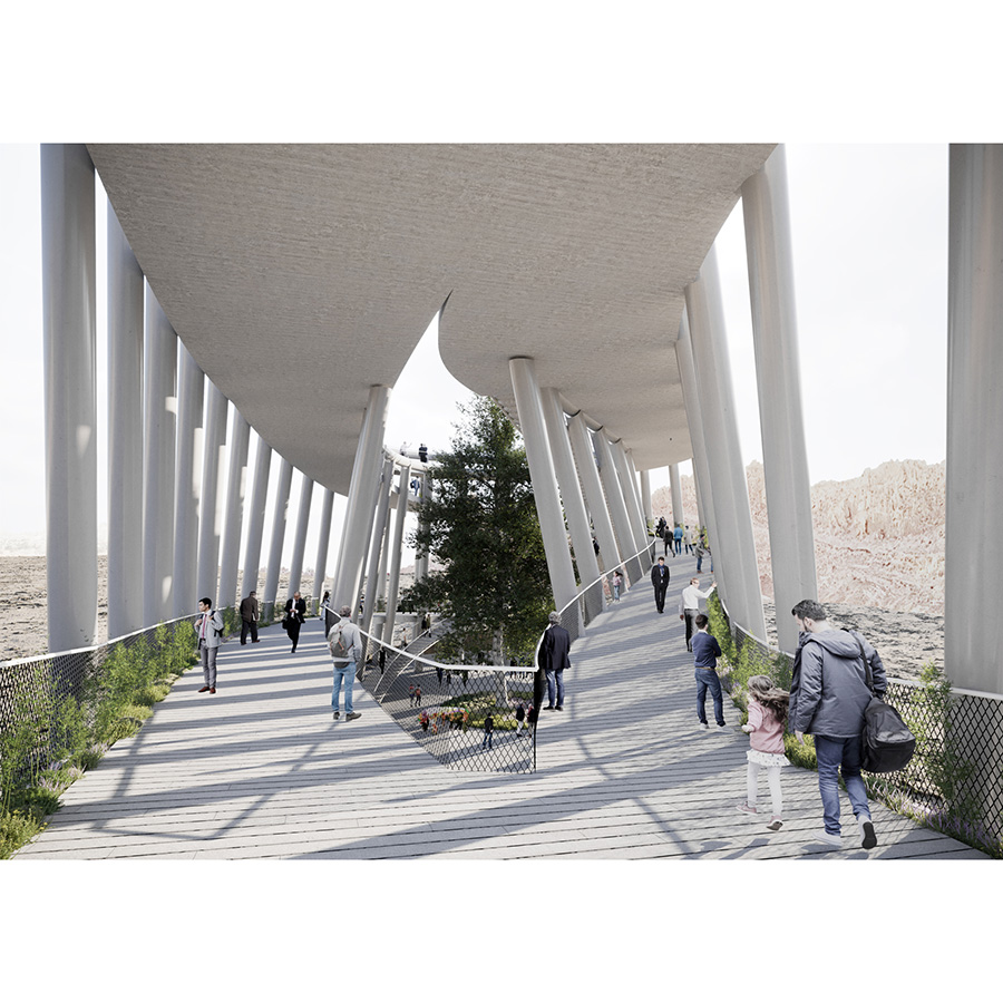 طراحی پل باغ شهید آوینی قم