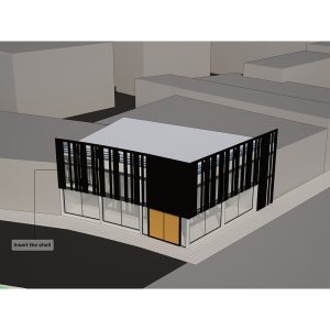 طراحی ساختمان تجاری بدوبیا در شهسوار