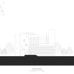 معماری دفتر اداری با پوشش بتن اکسپوز و روکش آجر اکسپوز