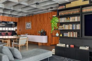 سقف بتنی در بازسازی و طراحی داخلی آپارتمان مسکونی