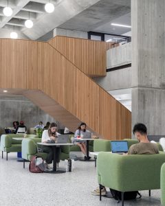 بتن در معماری بازسازی کتابخانه مدرن ولدون