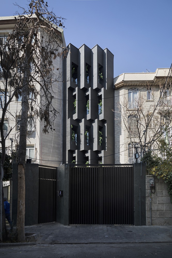 معماری ساختمان اداری با نمای سه بعدی