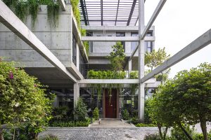 کاربرد بتن در نما اداری
