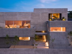 حجم بتنی در طراحی نما مسکونی