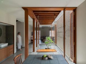 طراحی نما با آجر و بتن