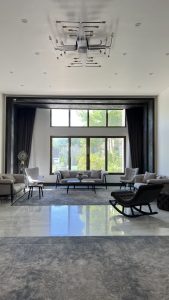معماری ویلا حیاط