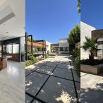 معماری ویلا حیاط