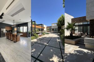 معماری ویلا حیاط