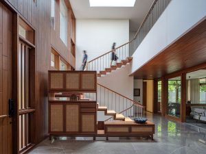 بتن و چوب در طراحی ویلا