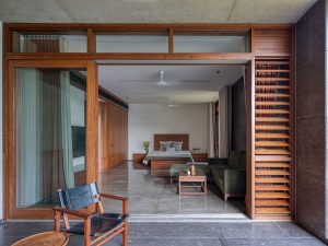 بتن و چوب در طراحی ویلا