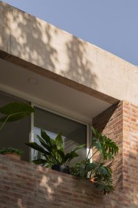 آجر در ساختمان مسکونی دوبلکس