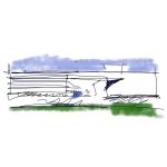 آجر در ساختمان ویلا مدرن