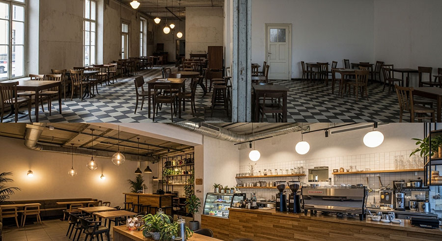 بازسازی کافی شاپ قدیمی