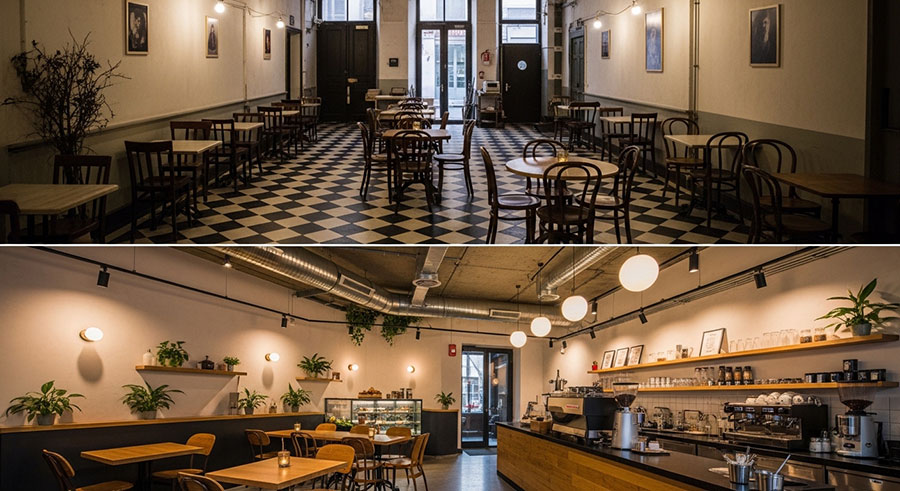 بازسازی کافی شاپ قدیمی